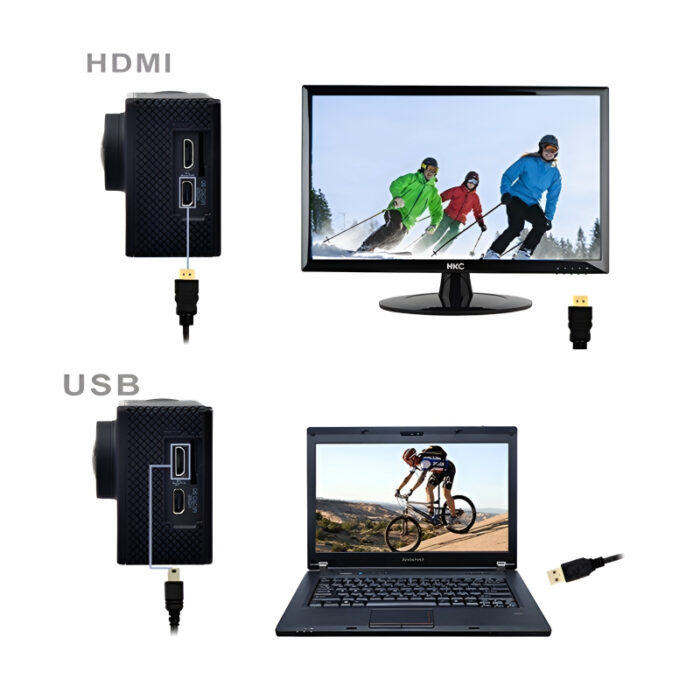 4K Action Sports Ultra HD DV, 30M Water Resistant, 2.0-Inch LCD Screen WiFi Camera - Image 11