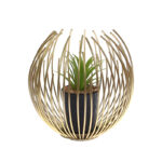Artisan Crafted High-Quality Metal Alloy Sphere Planter For Elegant Room Decor - Image 5