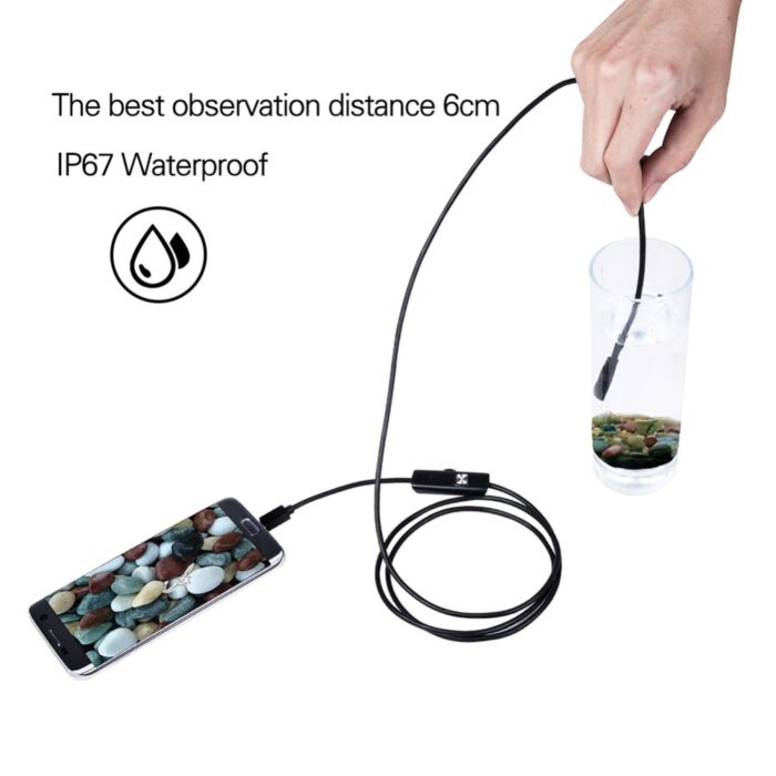 3.5M 7mm Endoscope Camera HD With 6 LED Soft Cable Waterproof Inspection Borescope For Android PC - Image 5