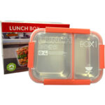 Dual-Compartment Leak-Proof Stainless Steel Lunch Box for Kids and Office