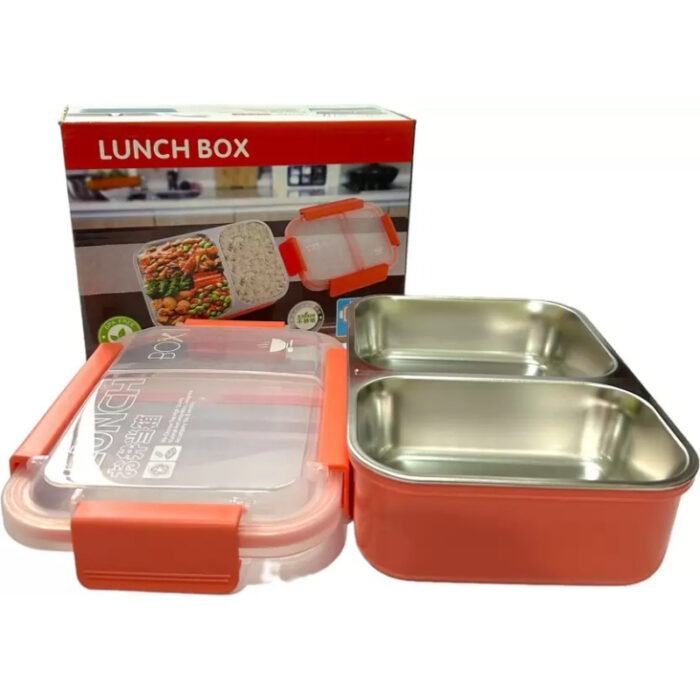 Dual-Compartment Leak-Proof Stainless Steel Lunch Box for Kids and Office - Image 5