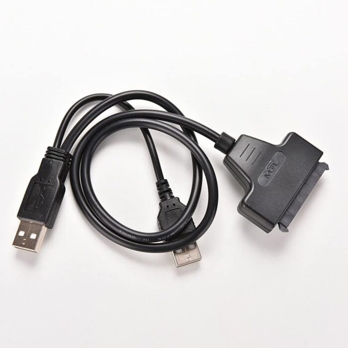 High Speed Dual USB 2.0 To 2.5″ SATA Hard Disk Drive Adapter W/UASP SATA To USB 2.0 Converter For SSD/HDD - Image 6