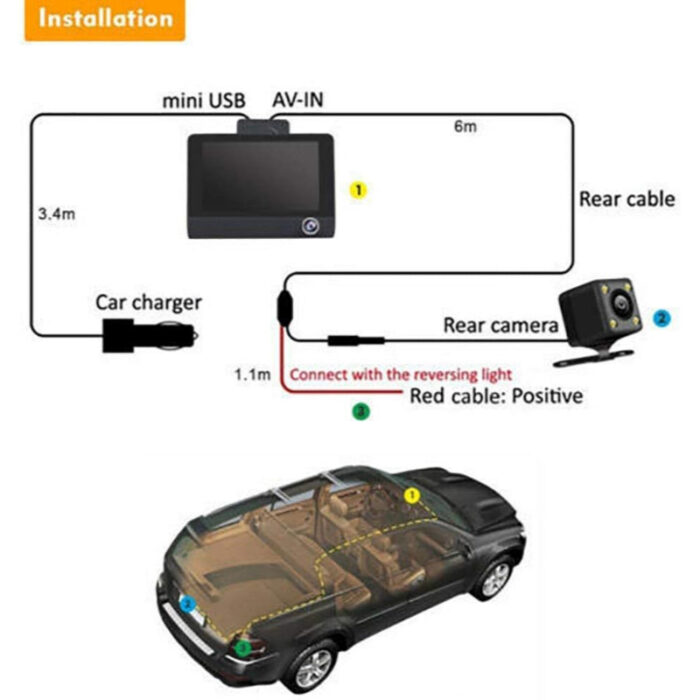 WDR Dashcam 3 Full HD 1080P Video Advanced Car DVR Technology With 170 Degree Wide Angle - Image 10