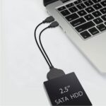 High Speed Dual USB 2.0 To 2.5″ SATA Hard Disk Drive Adapter W/UASP SATA To USB 2.0 Converter For SSD/HDD - Image 4