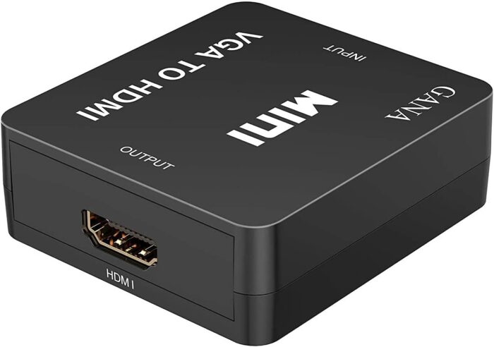 Mini VGA To HDMI Audio Video Converter Adapter Box With USB Cable And 3.5mm Audio Port Cable Support HDTV For PC Laptop - Image 4