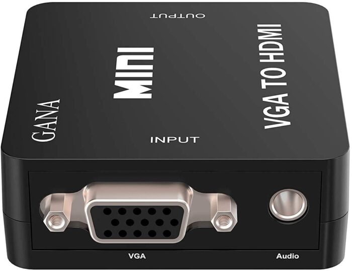 Mini VGA To HDMI Audio Video Converter Adapter Box With USB Cable And 3.5mm Audio Port Cable Support HDTV For PC Laptop - Image 3