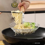 Eco-Friendly Wooden Handle Stainless Steel Frying Oil Strainer - Image 3