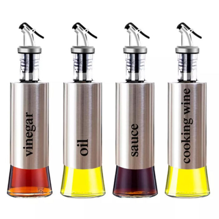 500ml High-Quality Stainless-Steel Covered Smart Glass Oil Bottle - Image 10