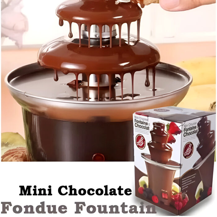 BD-017 Electric 3-Tier Mini Chocolate Fondue Fountain —An Elegant Addition to Your Dessert Table - Image 12