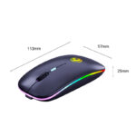 E-1300 Rechargeable 2.4Ghz Dual Mode Luminous Wireless Mouse - Image 5