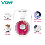VGR V-706 Professional Rechargeable Electric Lady Epilator Hair Removal Machine - Image 6