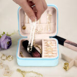 Mini Jewelry Organizer – Stylish and Portable Compact Storage Box for Rings, Earrings, and Necklaces - Image 4