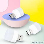 Pack of 10 Mini USB LED Night Lights – Compact Plug-in Lamps for Bedroom, Office, and Travel - Image 5