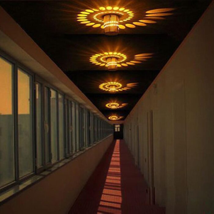 Led Wall Light Wall Lamp Spiral Effect With Controller 3W Color For Modern Decoration - Image 1