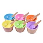 Pack Of Two Reusable Ice Cream Bowl With A Spoon Kids Dessert Ice Cream Cup - Image 2