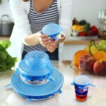 6 Pcs/Set Silicone Food Wrap Caps Cookware Lids Stretchable Fresh Covers - Image 5