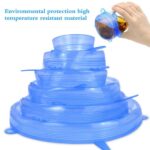 6 Pcs/Set Silicone Food Wrap Caps Cookware Lids Stretchable Fresh Covers - Image 4