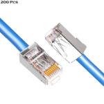 200 Pcs RJ45 CAT6 Pass Through And Foldable Shrapnel Design Ethernet Cable Connectors - Image 3