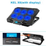 X6A Cooling Pad For 14-17 Inch Laptops 6 Fans Adjustable Stand LED Lights - Image 2