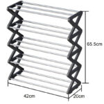 5 Layers X-Type Foldable Fashion Shoe Organizer Stand - Image 4