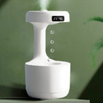 600ml Anti-Gravity Cool Mist Humidifier With Clock & Aroma Diffuser For Office And Bedroom - Image 7