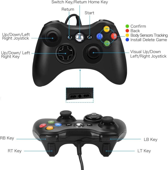 Xbox 360 Wired Controller Dual Turbo For Console And PC Windows - Image 4