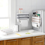 4-in-1 Multi-Purpose Wall-Mounted Kitchen Organizer Shelf with Foil Dispenser - Image 8