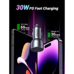 UGREEN CD213 52.5W Dual Port USB-C PD Fast Charging Car Charger with Thermal Guard and Safe Charging - Image 3