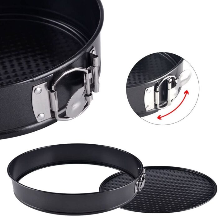 3 Pcs 24cm/26cm/28cm Round Non Stick Spring Form Cake Mold Baking Pan - Image 2