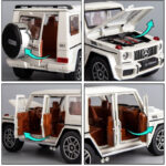 1:24 Exquisite Model Mercedes Benz G63 AMG Zinc Alloy Pull Back Car With Dynamic Music And Light - Image 3