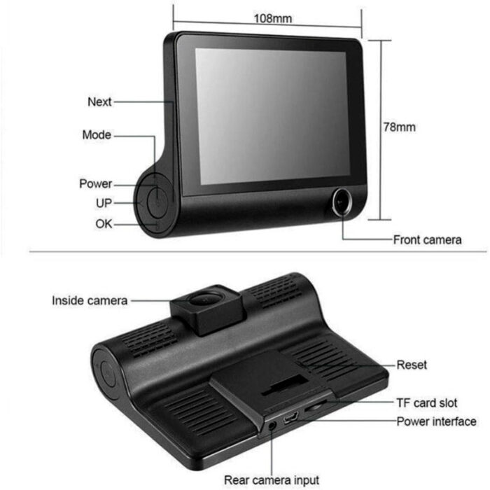 WDR Dashcam 3 Full HD 1080P Video Advanced Car DVR Technology With 170 Degree Wide Angle - Image 4