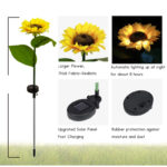 Pack Of 2 Waterproof Sunflower Solar Decorative Lights For Outdoor Garden And Lawn - Image 5