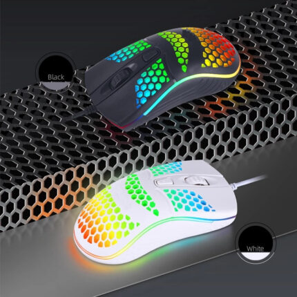 Lightweight Optical S600 Honey Comb Design RGB Gaming Mouse