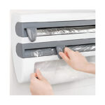 4-in-1 Multi-Purpose Wall-Mounted Kitchen Organizer Shelf with Foil Dispenser - Image 9