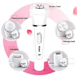 Kemei KM-2199 Multi-Functional Rechargeable Epilator: 5-In-1 Beauty Tools Kit For Women - Image 8