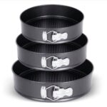 3 Pcs 24cm/26cm/28cm Round Non Stick Spring Form Cake Mold Baking Pan - Image 3