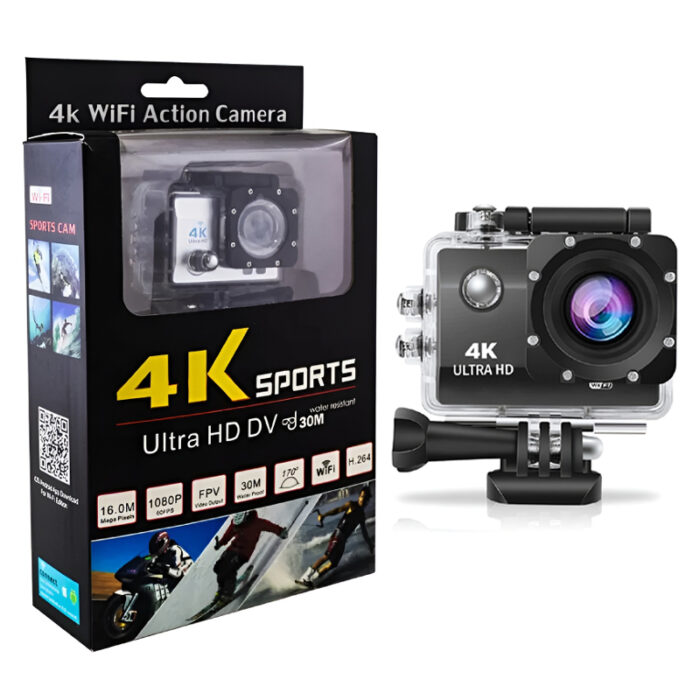 4K Action Sports Ultra HD DV, 30M Water Resistant, 2.0-Inch LCD Screen WiFi Camera - Image 4