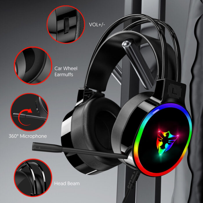 G607 Wired Gaming Headset With Microphone And RGB LED - Image 5