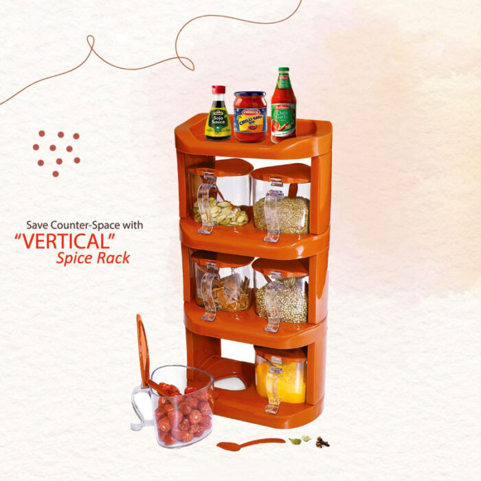 Pretty Neat 4 Tier New Vertical Style Spice Rack 6 PCs Set - Image 6