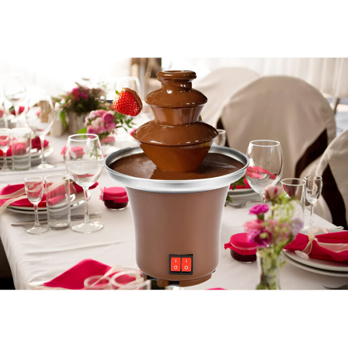 BD-017 Electric 3-Tier Mini Chocolate Fondue Fountain —An Elegant Addition to Your Dessert Table - Image 13