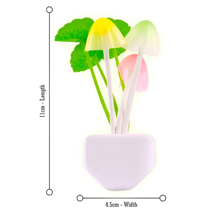 Automatic LED Mushroom Night Light – Color-Changing Sensor Lamp with Dusk-to-Dawn Auto On/Off, Plug-in Night Light for Kids Room, Nursery, Bedroom & Home Decor - Image 7