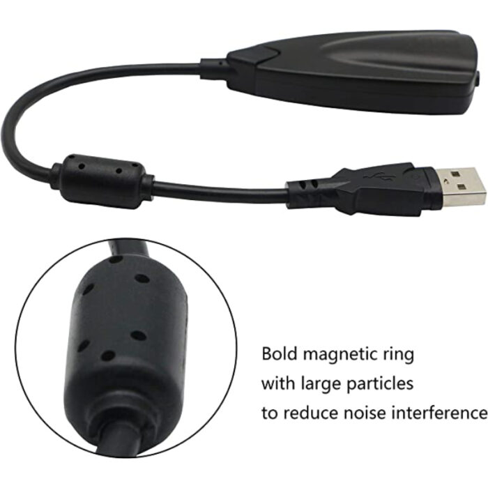 5Hv2 USB2.0 Virtual 7.1 High Quality Channel 3D External Sound Card Adapter Driver Steel Sound - Image 3
