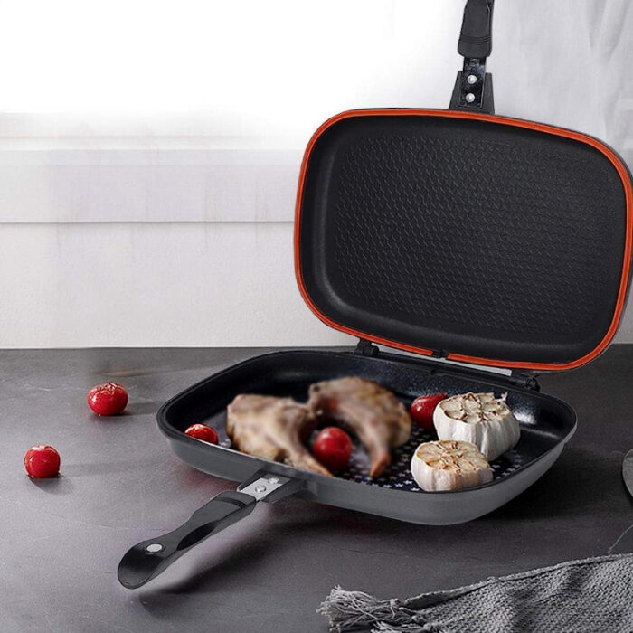 Dessini 40CM Non – Stick Double Sided Pressure Grill Pan - Image 1