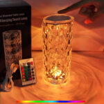 Touch Control Rechargeable Rose Diamond Table Lamp - Image 2
