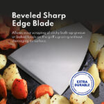 Multi-Purpose Wooden Handle Stainless-Steel Slant Edges Scraper - Image 7