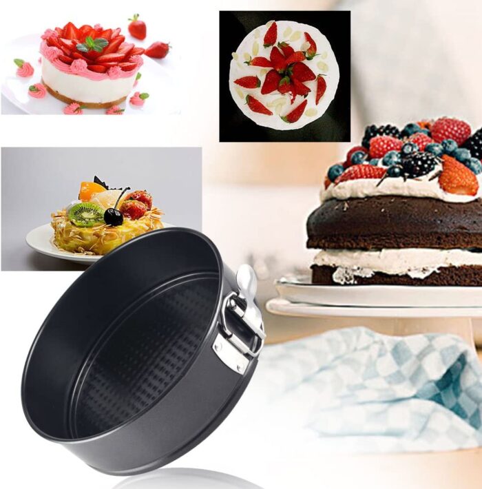 3 Pcs 24cm/26cm/28cm Round Non Stick Spring Form Cake Mold Baking Pan - Image 4