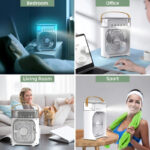 4-In-1 Multi-Functional Portable Air Humidifier Cooling USB Fan With 7-Color Night Light - Image 6