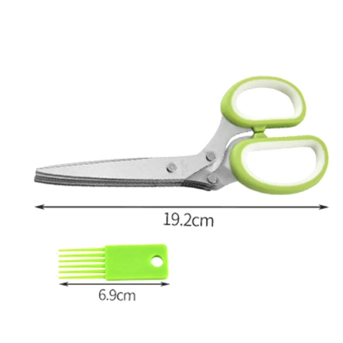 5-Layer Multifunctional Vegetable & Fruit Cutter Kitchen Scissor - Image 9