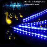 4 PCs Remote Control RGB LED Music Strip Lights For Car Interior - Image 5