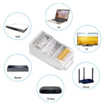 200 Pcs RJ45 CAT6 Pass Through And Foldable Shrapnel Design Ethernet Cable Connectors - Image 2